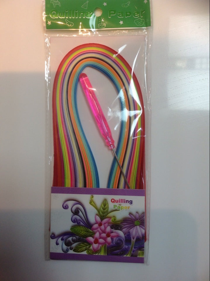 KTX-481939 Quilling Craft Kit with 24 Colors of Fine Paper, Tools, and Graphics Template