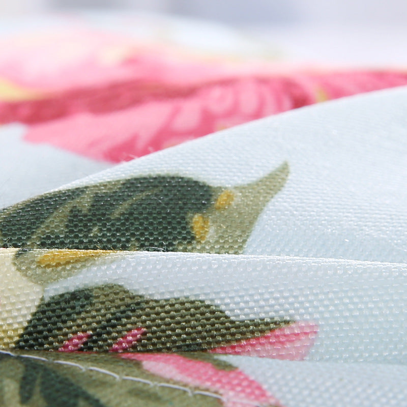 KTX-482067 Removable and Washable Bay Window Back Cushion with Floral Patterns and Headrest