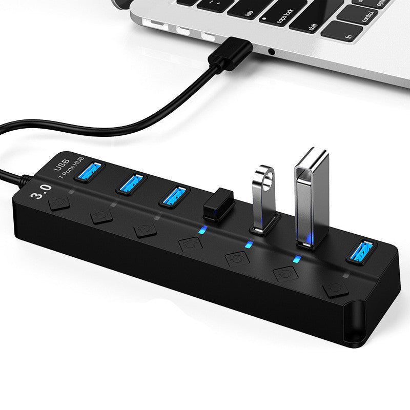 KTX-482323 7-Port USB 3.0 Hub with External Power Supply for High-Speed Connectivity