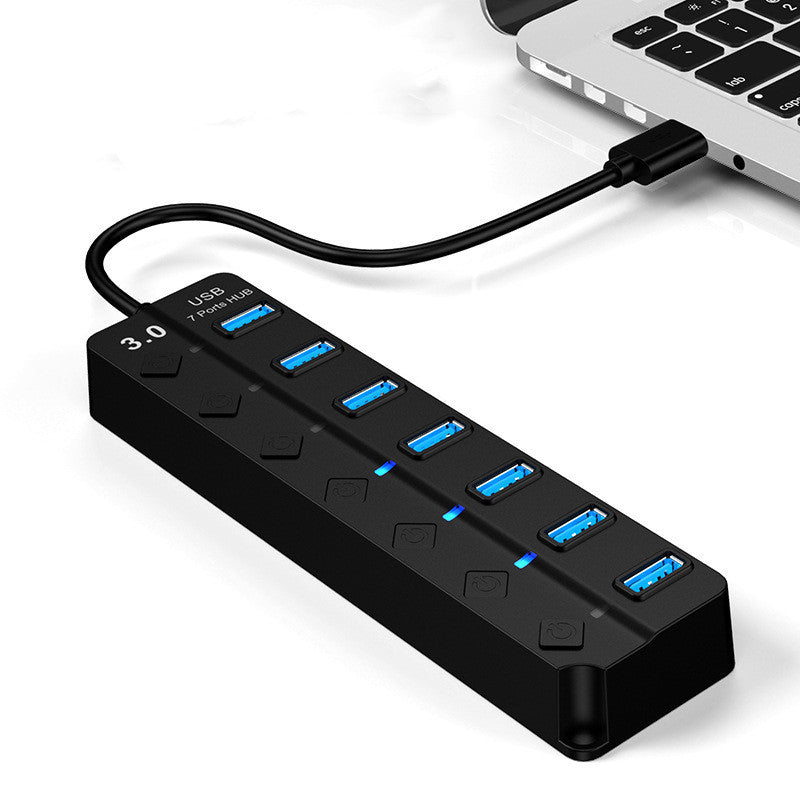 KTX-482323 7-Port USB 3.0 Hub with External Power Supply for High-Speed Connectivity