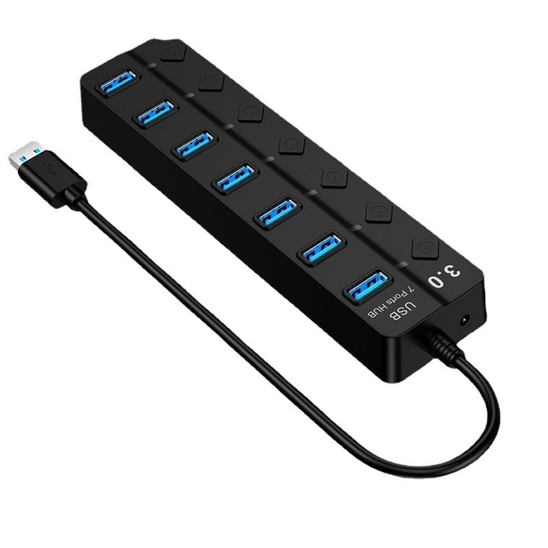KTX-482323 7-Port USB 3.0 Hub with External Power Supply for High-Speed Connectivity