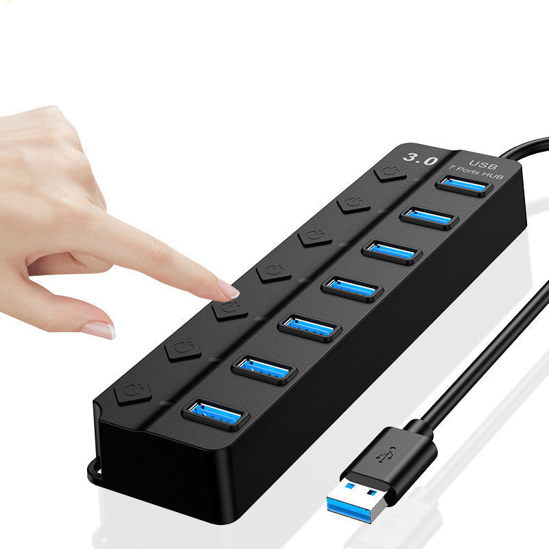 KTX-482323 7-Port USB 3.0 Hub with External Power Supply for High-Speed Connectivity