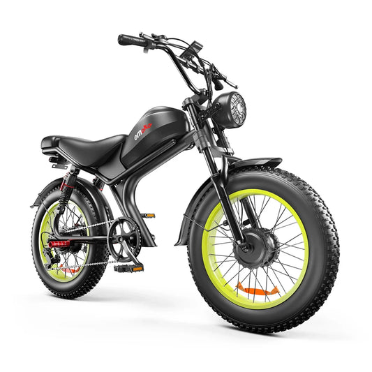 KTX-482963 48V City Electric Bike - 20 Inch Fat Tire, 1000W Motor, 7-Speed, Removable Battery, Off-Road Capability
