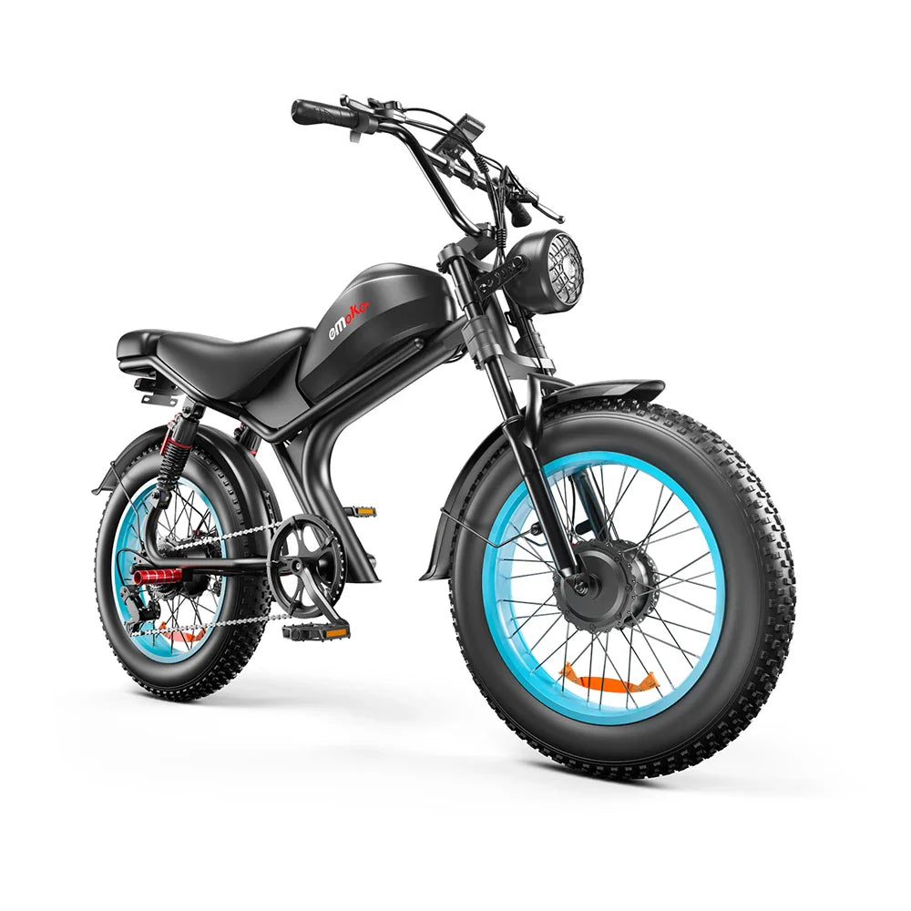 KTX-482963 48V City Electric Bike - 20 Inch Fat Tire, 1000W Motor, 7-Speed, Removable Battery, Off-Road Capability