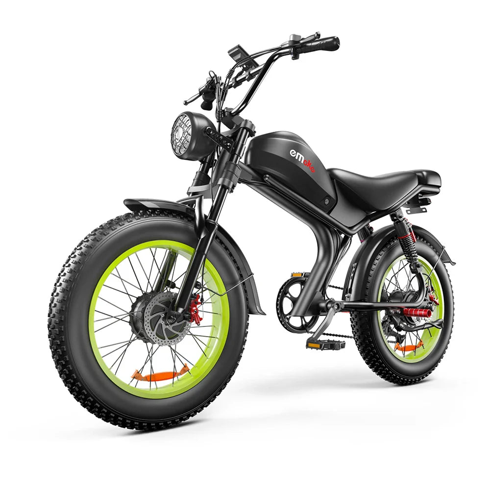 KTX-482963 48V City Electric Bike - 20 Inch Fat Tire, 1000W Motor, 7-Speed, Removable Battery, Off-Road Capability