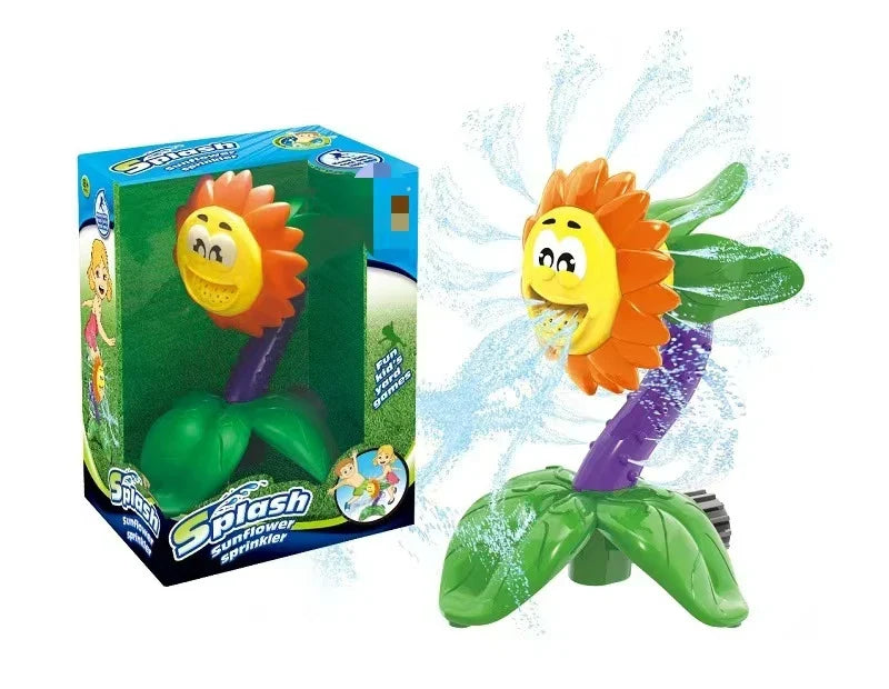 KTX-484243 Rotatable Outdoor Sunflower Water Spray Toy for Kids - Fun Shower Sprinkler for Yard Play