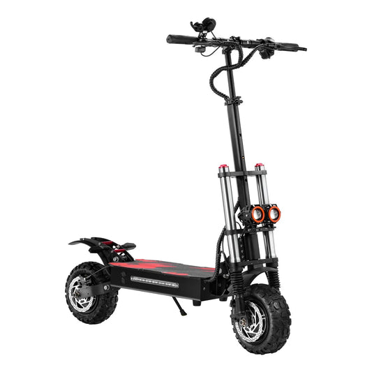 KTX-485587 High-Power Electric Scooter with Dual Motors, 6000W, 11-Inch Off-Road Tires, 60V Battery, 100-120km Range, Foldable Design
