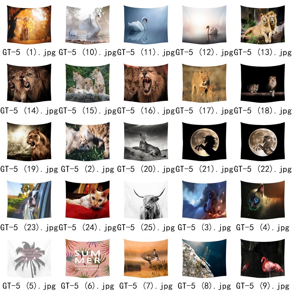 KTX-486419 Customizable Bohemian Photo Tapestry - 100% Polyester - Various Sizes Available