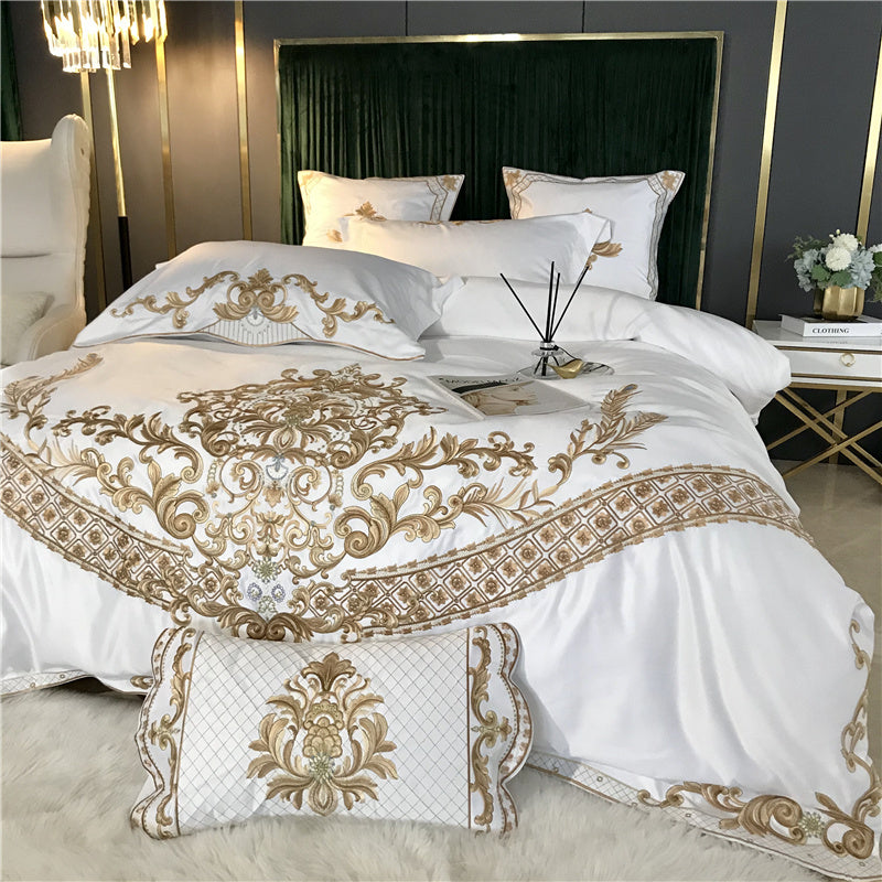 KTX-486547 Four-Piece Summer Bedding Set in Soft Cotton with Elegant Patterns