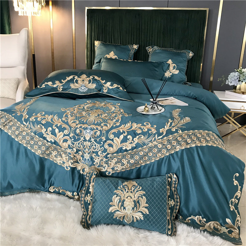 KTX-486547 Four-Piece Summer Bedding Set in Soft Cotton with Elegant Patterns