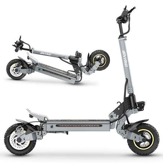 KTX-486739 Foldable 10-Inch Electric Scooter with 15Ah Battery, 45KM Range, Front and Rear Disc Brakes, for Adults and Kids