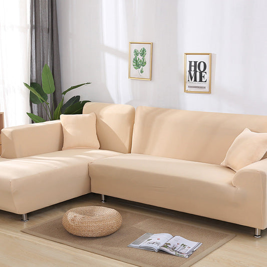 KTX-486867 Elastic Polyester and Spandex Sofa Cover Set with Pillowcases - 2 Pieces