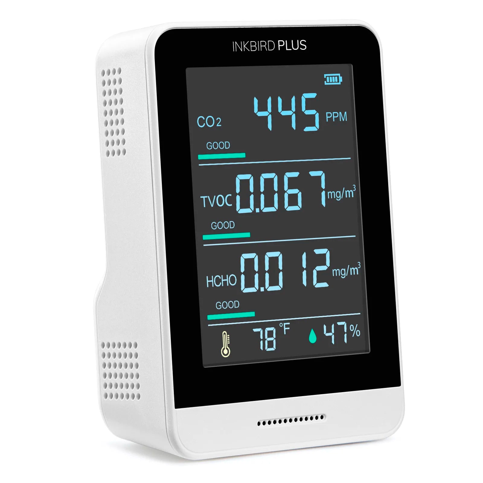 KTX-487059 Digital Indoor Air Quality Sensor - CO2, Gas Detection, Temperature, and Humidity Monitoring