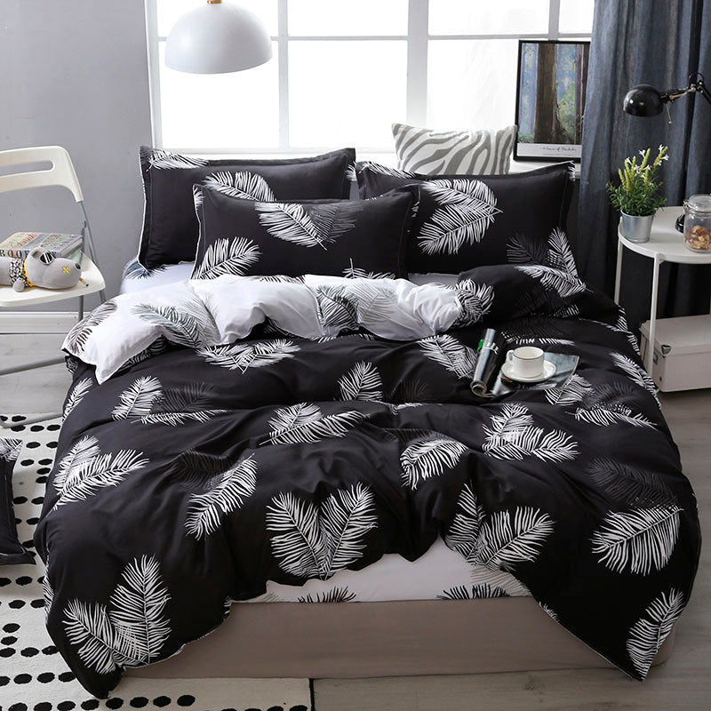 KTX-487187 Modern Cartoon Anime Duvet Cover Set - Soft and Breathable Polyester/Cotton Bedding for Double Full Queen Size