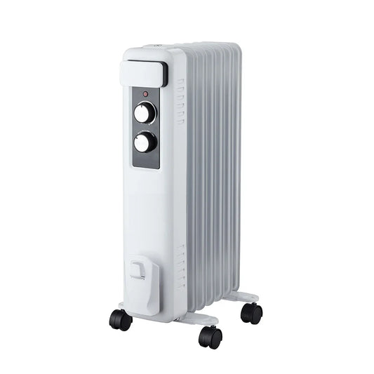 KTX-487635 Electric Oil Filled Radiator Heater with Adjustable Thermostat and Overheat Protection for Winter Heating