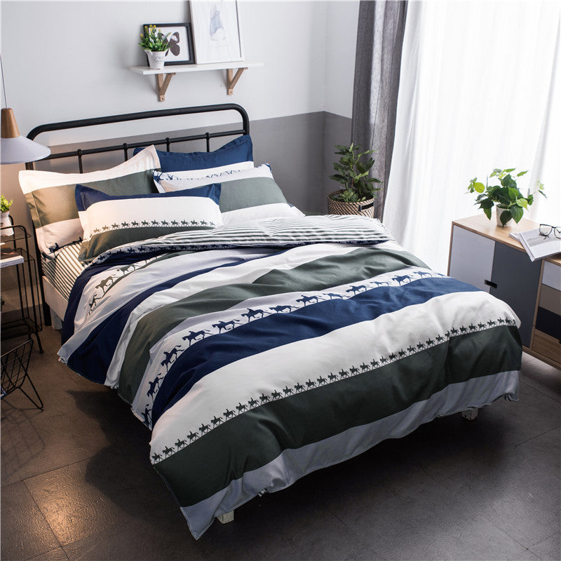 KTX-489491 Three-Piece and Four-Piece Bedding Sets in Various Designs and Sizes