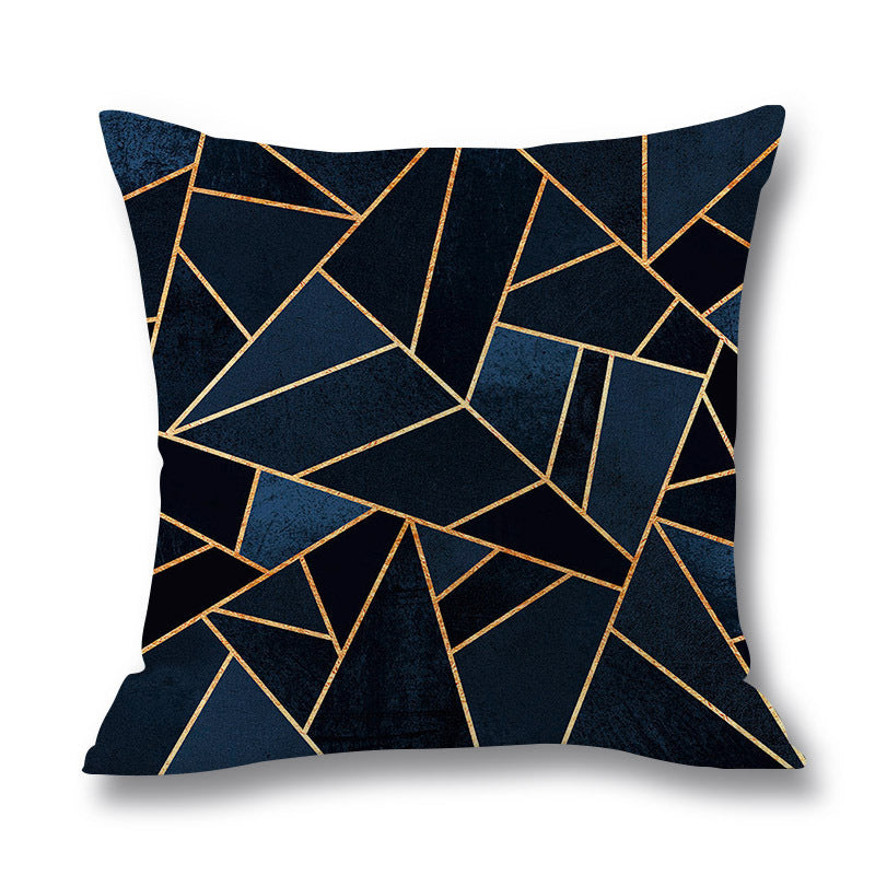 KTX-489555 Colorful Geometric Linen Pillow Cover 45x45cm in Multiple Designs