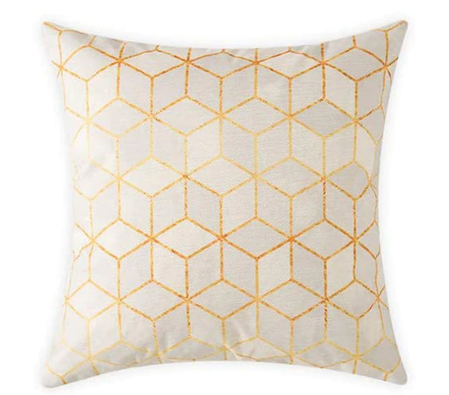 KTX-489555 Colorful Geometric Linen Pillow Cover 45x45cm in Multiple Designs