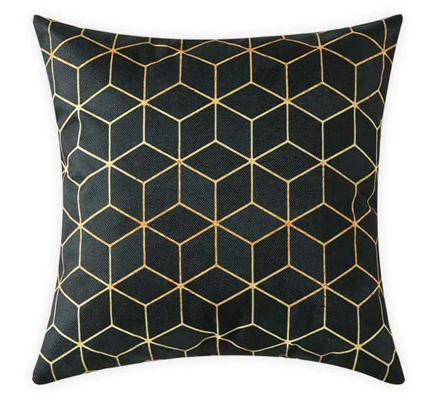 KTX-489555 Colorful Geometric Linen Pillow Cover 45x45cm in Multiple Designs