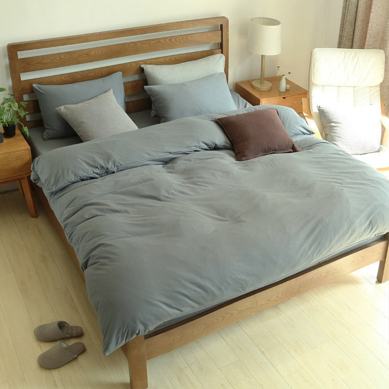 KTX-489939 Cotton Four Piece Bedding Set in Various Sizes - Soft and Cozy Mattress Cover, Quilt Cover, and Pillow Cases