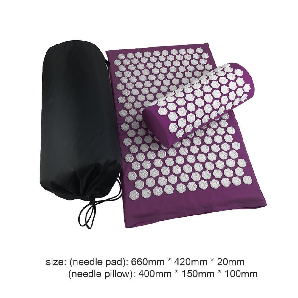 KTX-490003 Lotus Acupressure Mat Set with Pillow and Bag for Stress Relief and Relaxation