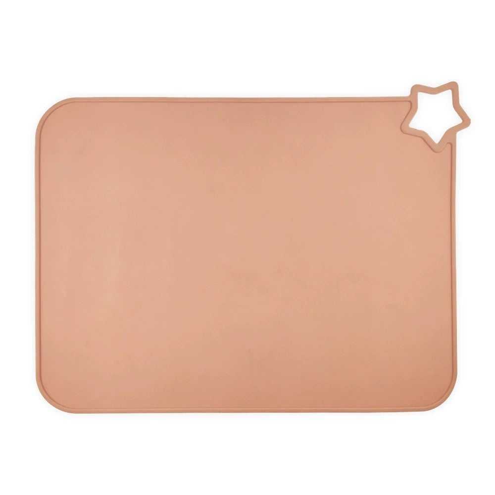 KTX-490067 Solid Color Silicone Placemat for Children - Non-Slip, Food Grade, Easy to Clean