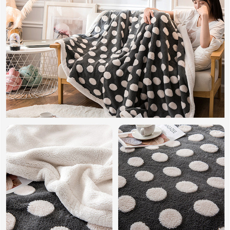KTX-490643 Jacquard Coral Fleece Blanket – Cozy Winter Throw for All Seasons, Available in Multiple Sizes and Designs