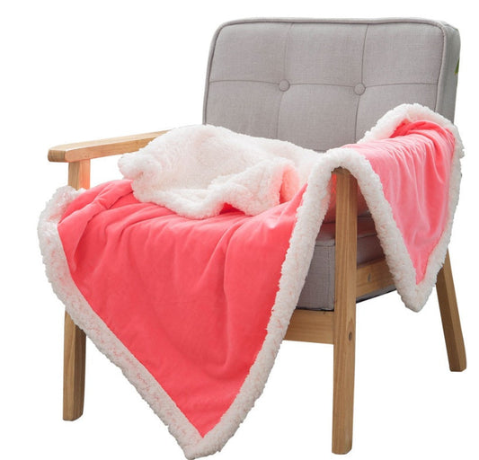 KTX-492243 Cozy Crystal Cashmere Double Blanket for Spring and Autumn Naps