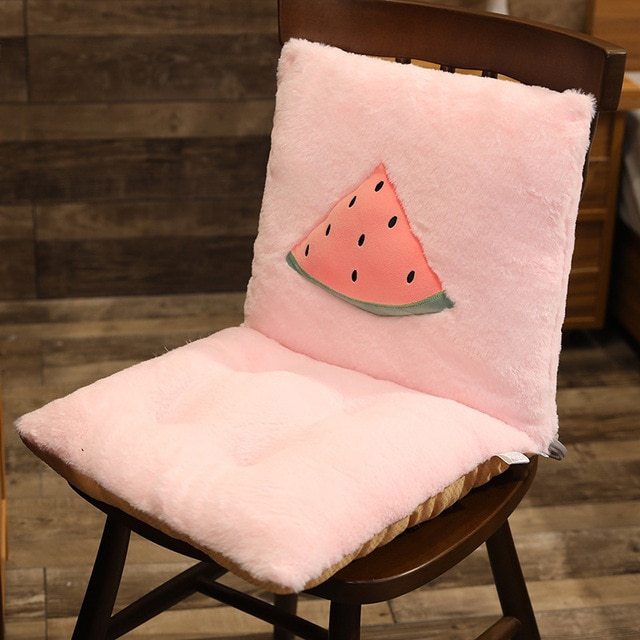 KTX-492371 Nordic Style Thickened Polyester Fiber Chair Cushion - Multi-Colored Plant Pattern