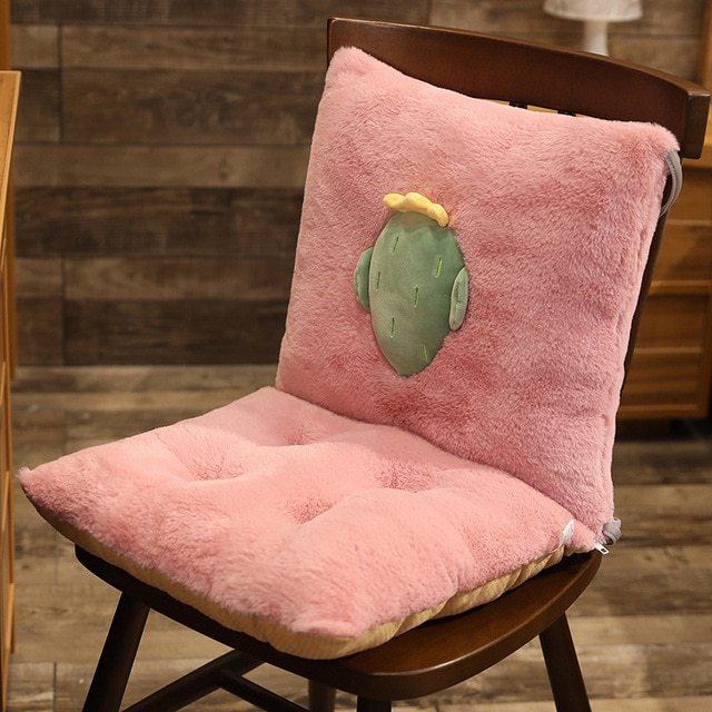 KTX-492371 Nordic Style Thickened Polyester Fiber Chair Cushion - Multi-Colored Plant Pattern