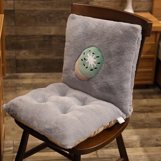 KTX-492371 Nordic Style Thickened Polyester Fiber Chair Cushion - Multi-Colored Plant Pattern