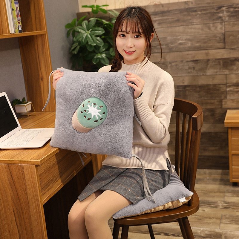 KTX-492371 Nordic Style Thickened Polyester Fiber Chair Cushion - Multi-Colored Plant Pattern