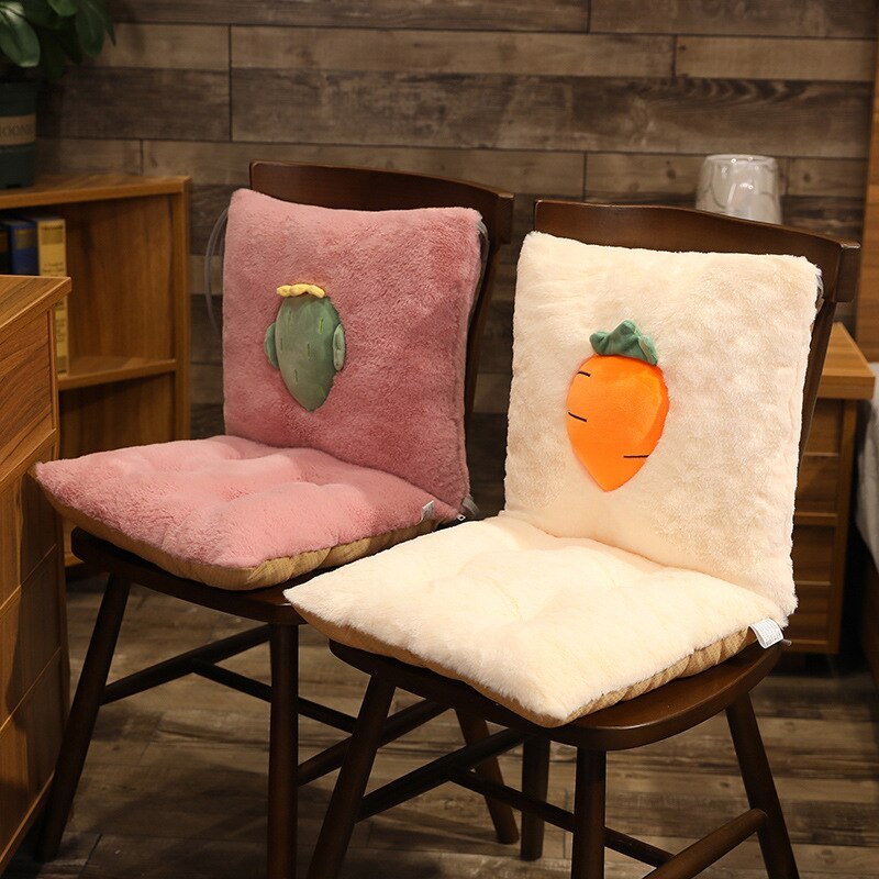 KTX-492371 Nordic Style Thickened Polyester Fiber Chair Cushion - Multi-Colored Plant Pattern