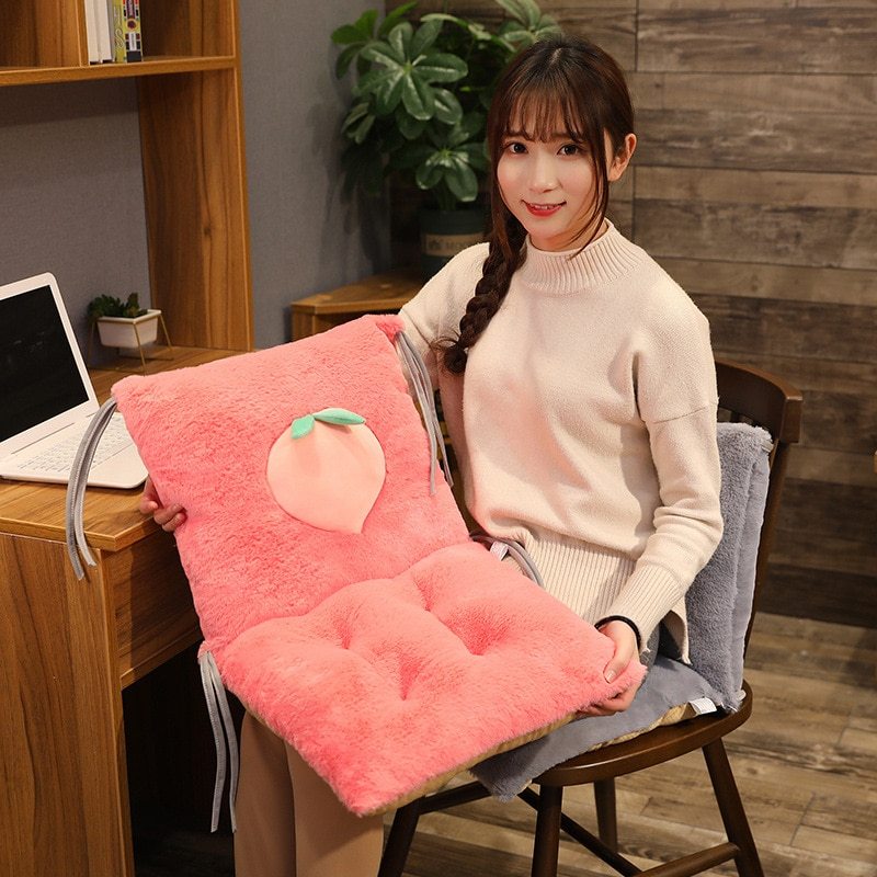 KTX-492371 Nordic Style Thickened Polyester Fiber Chair Cushion - Multi-Colored Plant Pattern