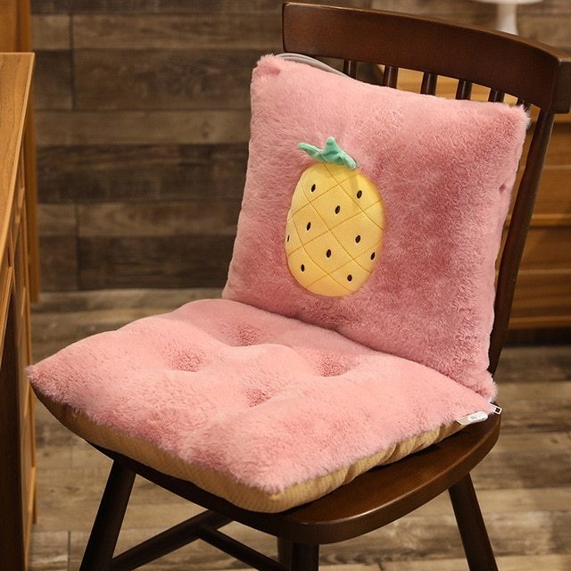 KTX-492371 Nordic Style Thickened Polyester Fiber Chair Cushion - Multi-Colored Plant Pattern