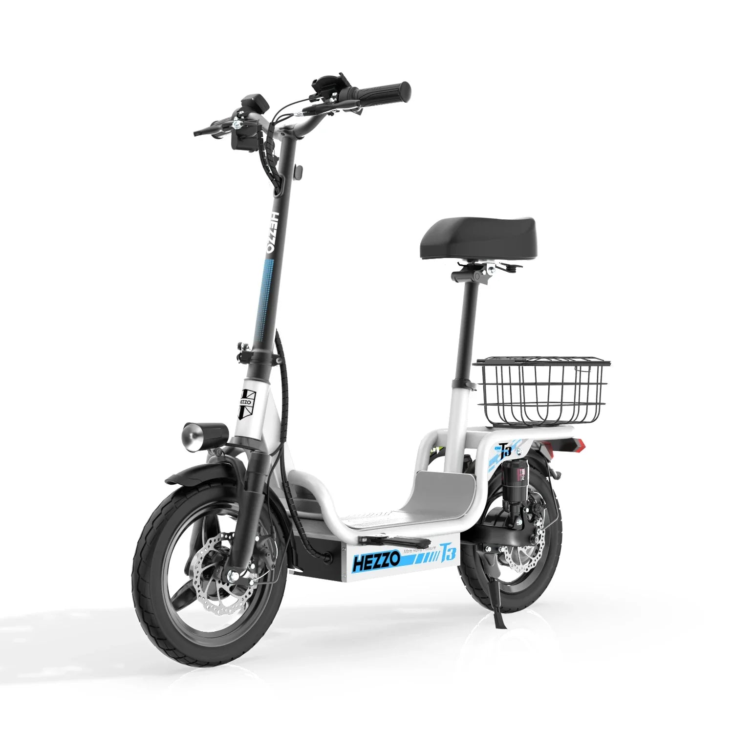 KTX-492819 Foldable 14-Inch Off-Road Electric Scooter with 500W Motor, 48V 15Ah Battery, 40-45km Range, Full Suspension