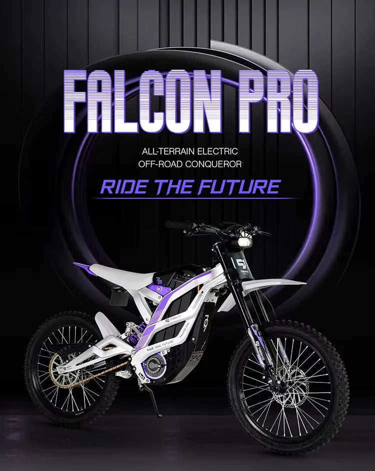 KTX-493011 Falcon Pro Electric Dirt Bike 72V 10kW Full Suspension Off-Road Motorcycle 85 km/h Top Speed