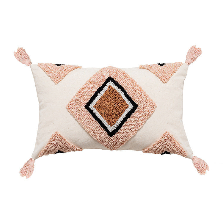 KTX-493779 Geometric Abstract Cotton Velvet Pillowcase for Stylish Home Decor