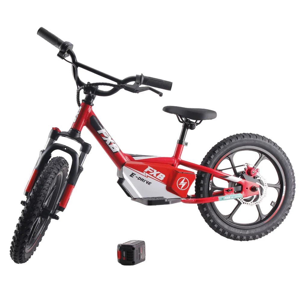 KTX-494035 Kids Electric Balance Bike 36V 16-Inch Aluminum Alloy with Disc Brakes and 2 Speed Options