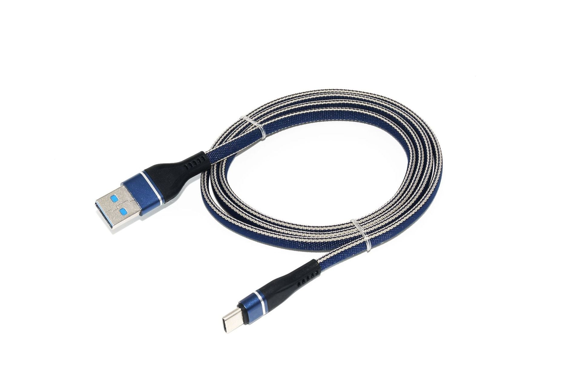 KTX-494675 Denim Braided Type-C Data Cable for Fast Charging - 1m, 2.4A Current