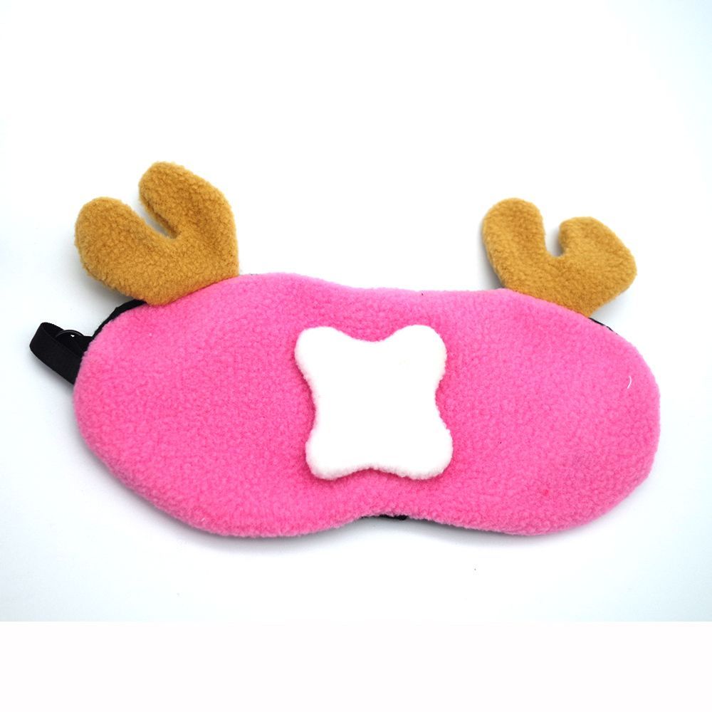 KTX-494931 Cartoon Sleep Goggles in Blue Monster, Rabbit, and More - Adjustable Flannel Eye Protection