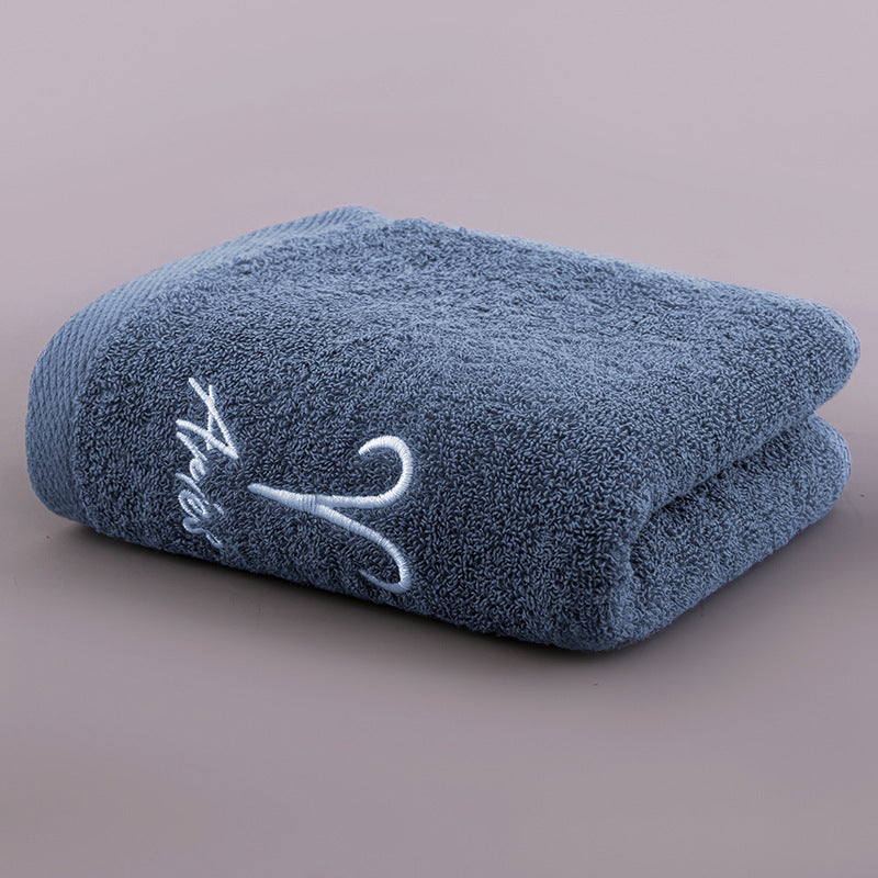KTX-496339 Plus-sized Thick Absorbent Pure Cotton Constellation Bath Towel with Embroidery