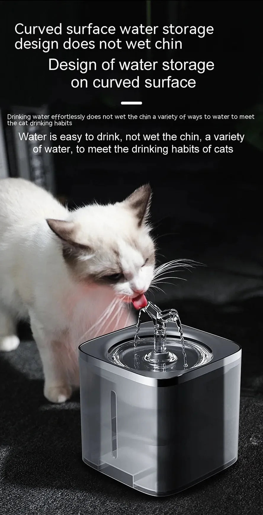 KTX-496531 Automated 2L Cat and Dog Water Dispenser with Quiet Operation and Sensor Function