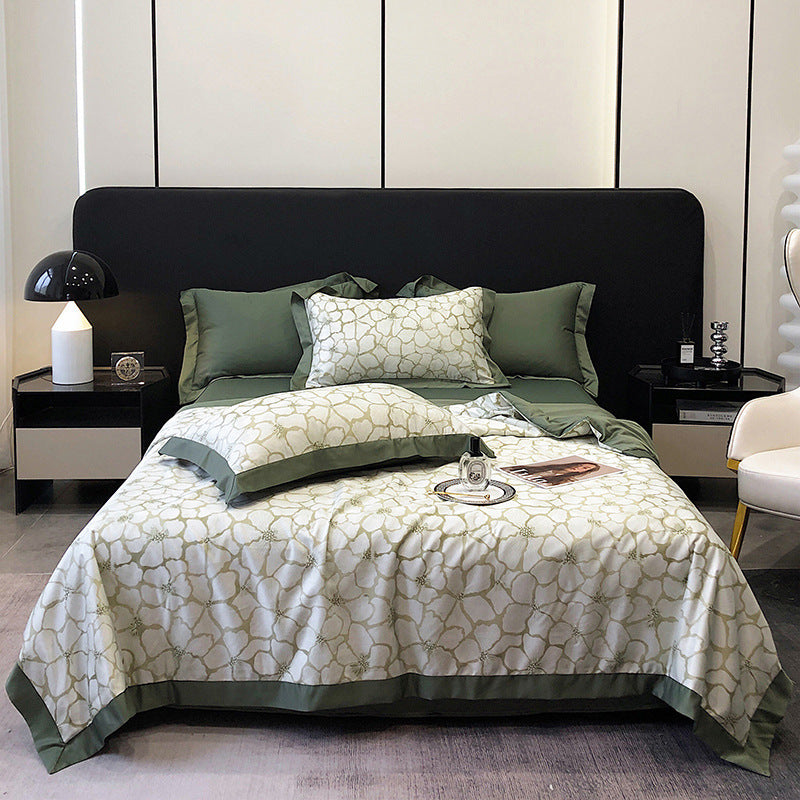 KTX-496915 Summer Duvet Four-Piece Set in Washed Silk with Cool Fiber and Polyester Filler