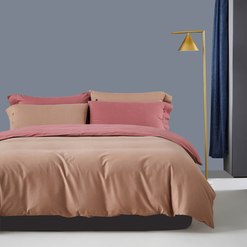 KTX-497235 Warm Duvet Cover Set in Various Colors with Soft Satin Finish for All Seasons