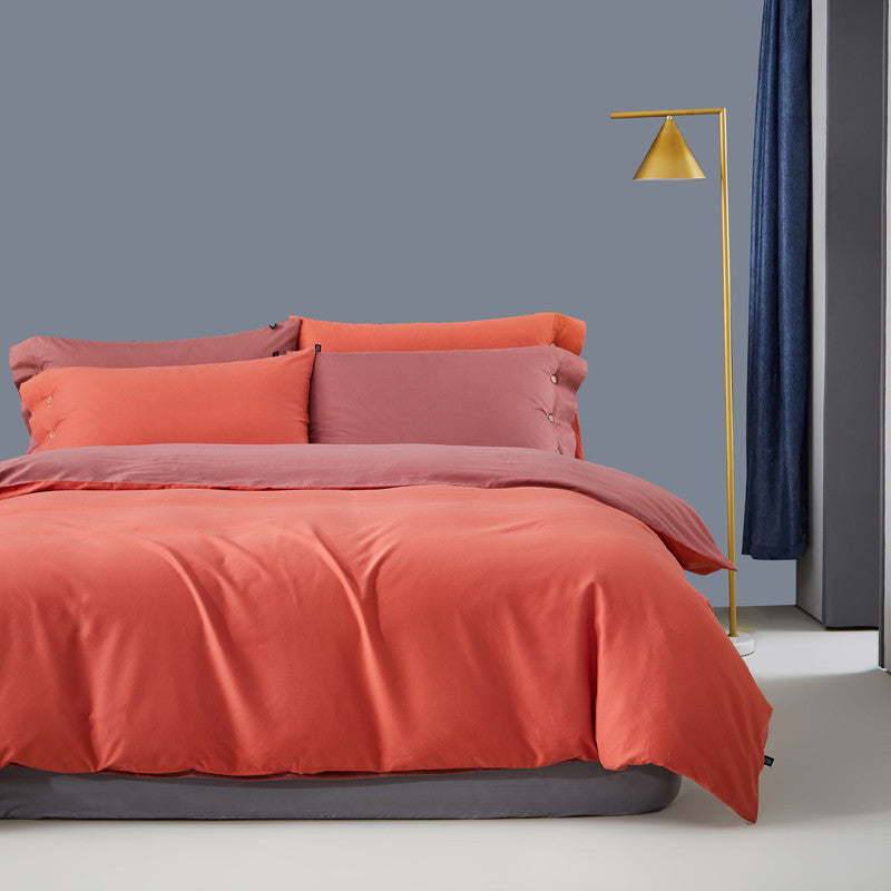 KTX-497235 Warm Duvet Cover Set in Various Colors with Soft Satin Finish for All Seasons