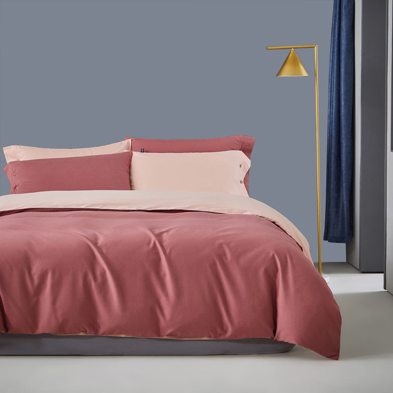 KTX-497235 Warm Duvet Cover Set in Various Colors with Soft Satin Finish for All Seasons