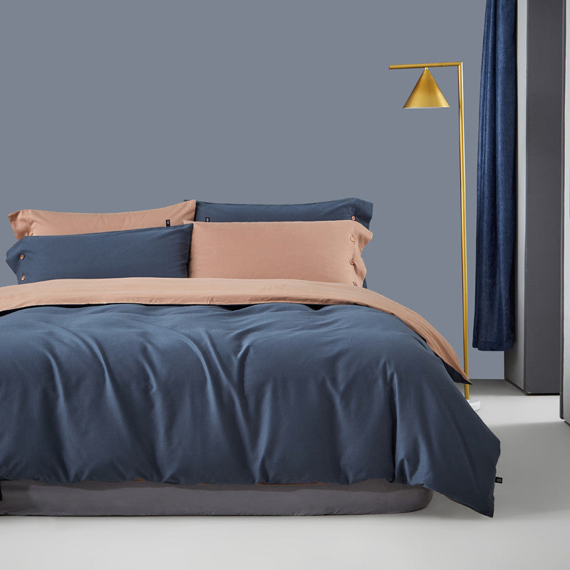 KTX-497235 Warm Duvet Cover Set in Various Colors with Soft Satin Finish for All Seasons