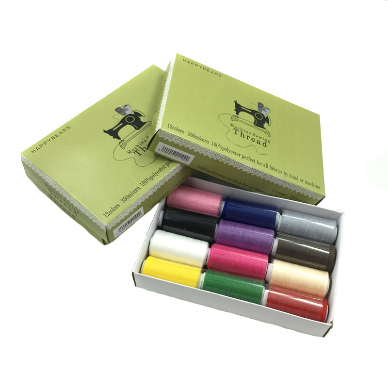 KTX-497747 12-Color Hand Sewing Thread Set – Strong and Durable Polyester for All Fabrics