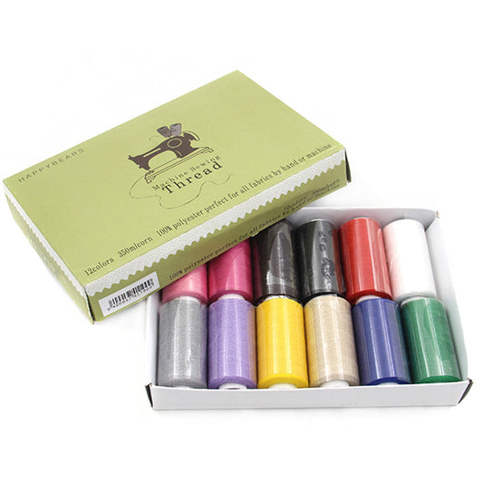 KTX-497747 12-Color Hand Sewing Thread Set – Strong and Durable Polyester for All Fabrics